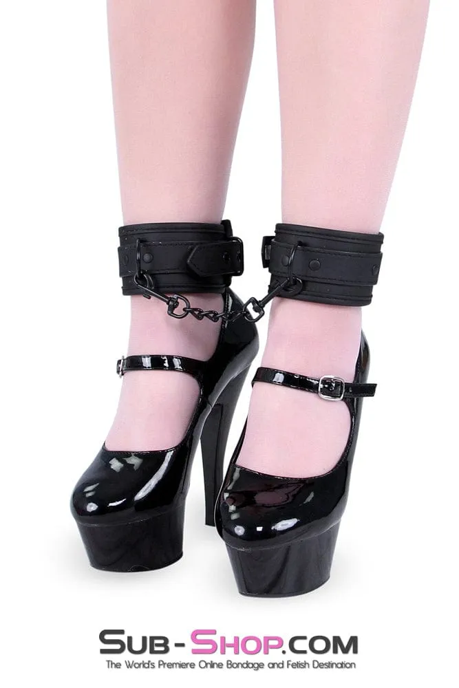 1736MQ      Film Noir Blackout Lined Bondage Ankle Cuffs - MEGA Deal