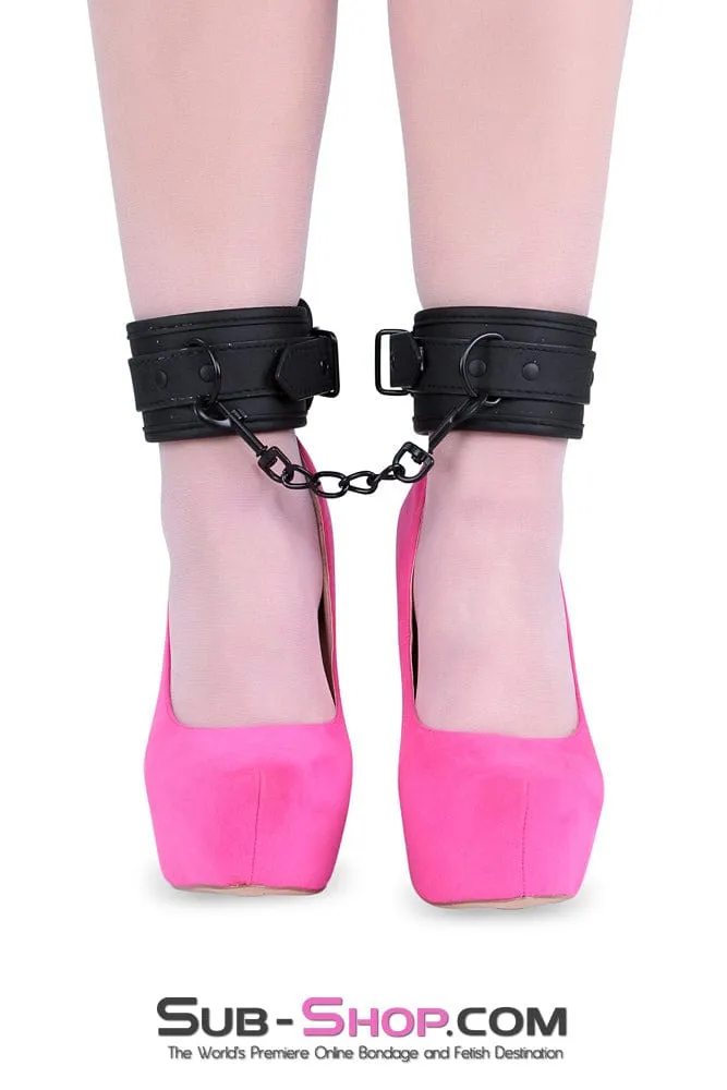 1736MQ      Film Noir Blackout Lined Bondage Ankle Cuffs