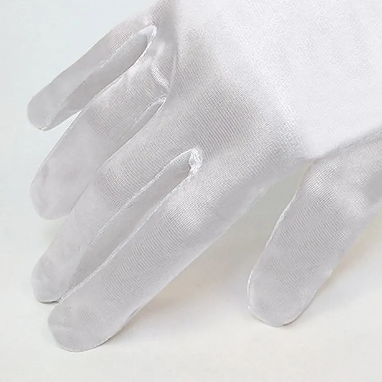 1pair Bride Gloves Satin Long Vintage Travel Sunscreen Dress Wedding Gloves(Champagne)