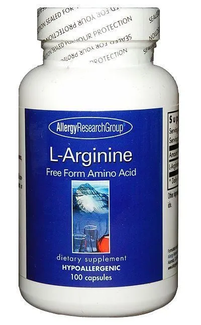 Allergy Research L-Arginine, 500mg, 100 Capsules