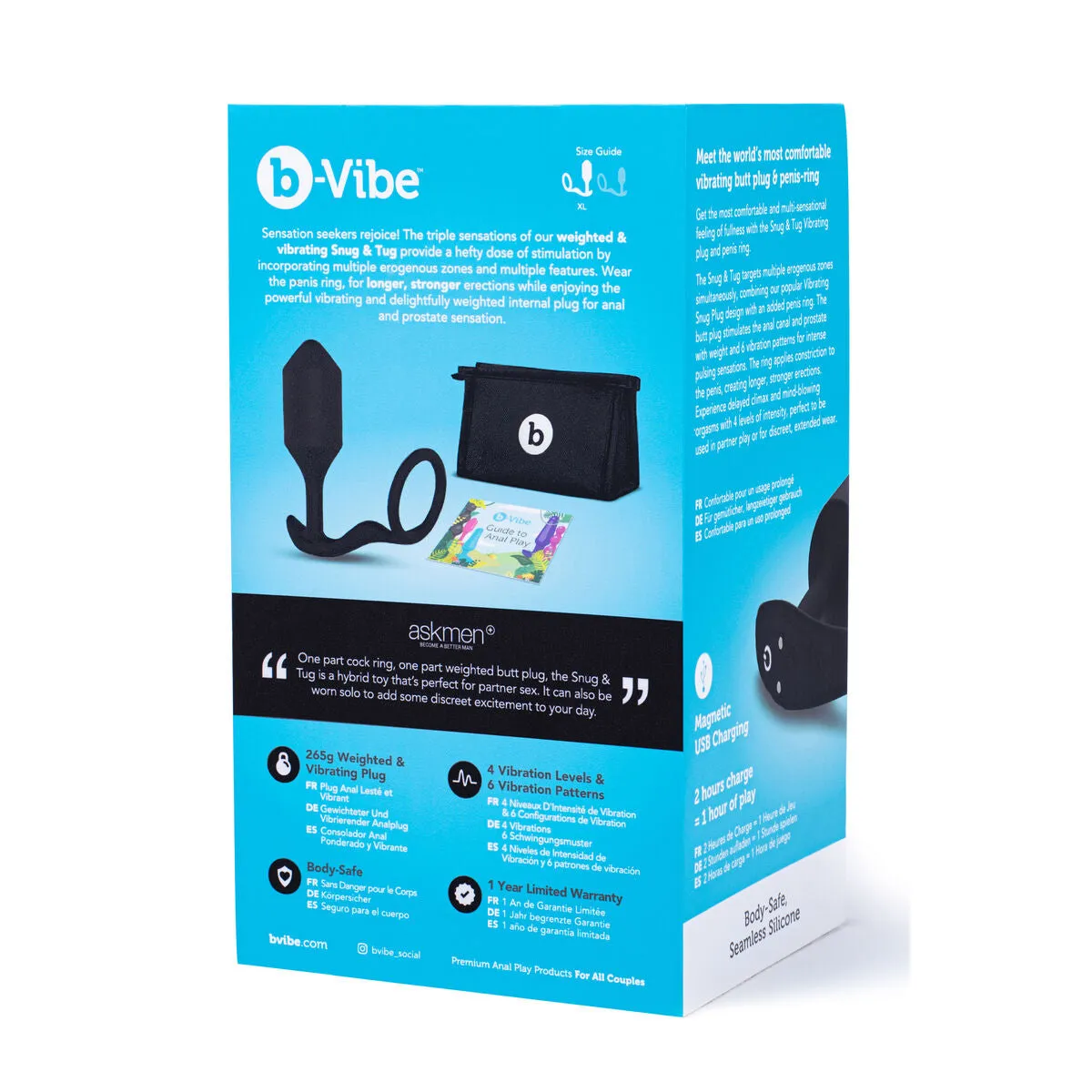 Anal plug B-Vibe Vibrating Snug Black XL