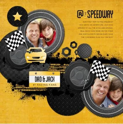 At the Speedway Plates Digital Scrapbook Kit