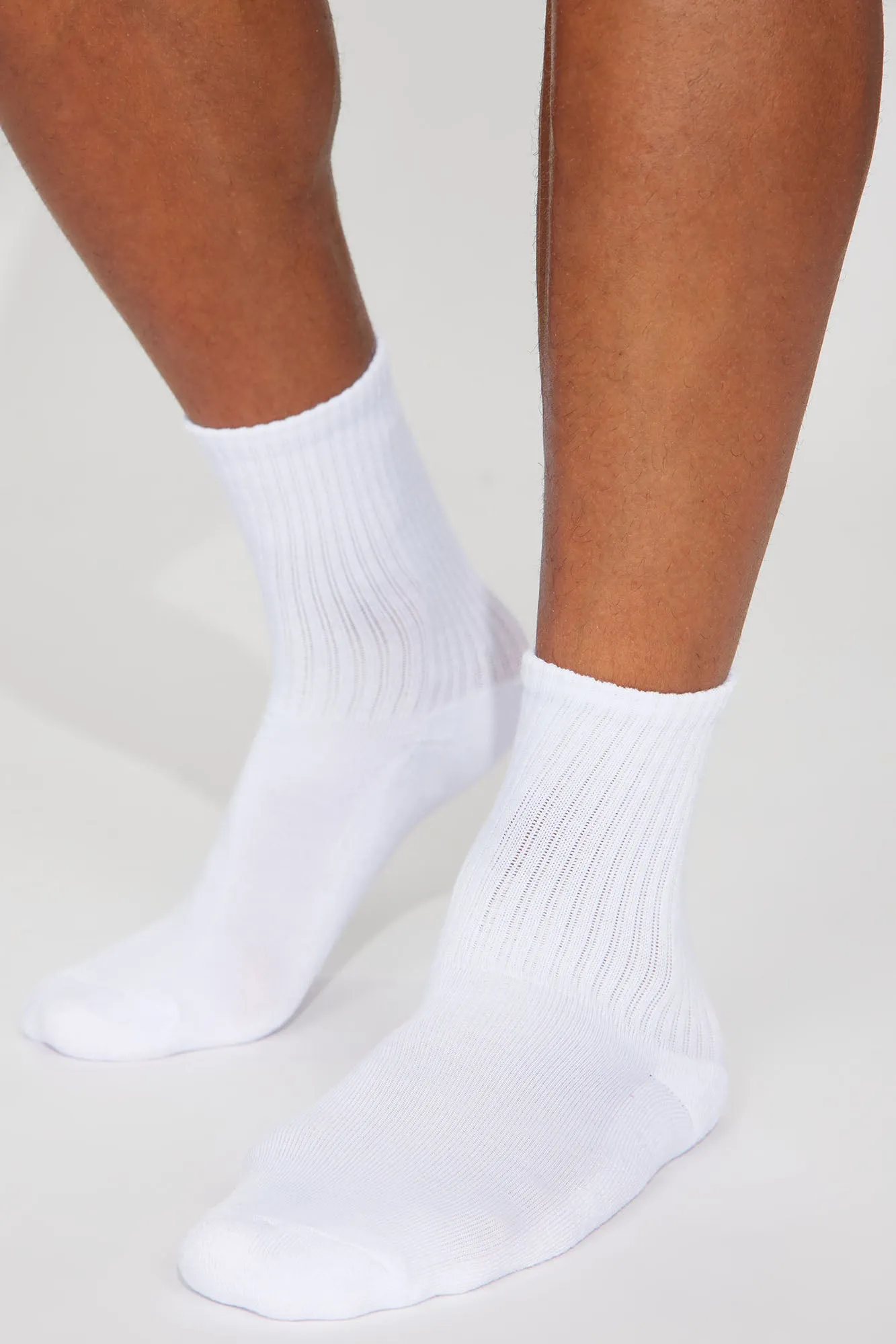 Athletic Ankle 3 Pack Socks - White