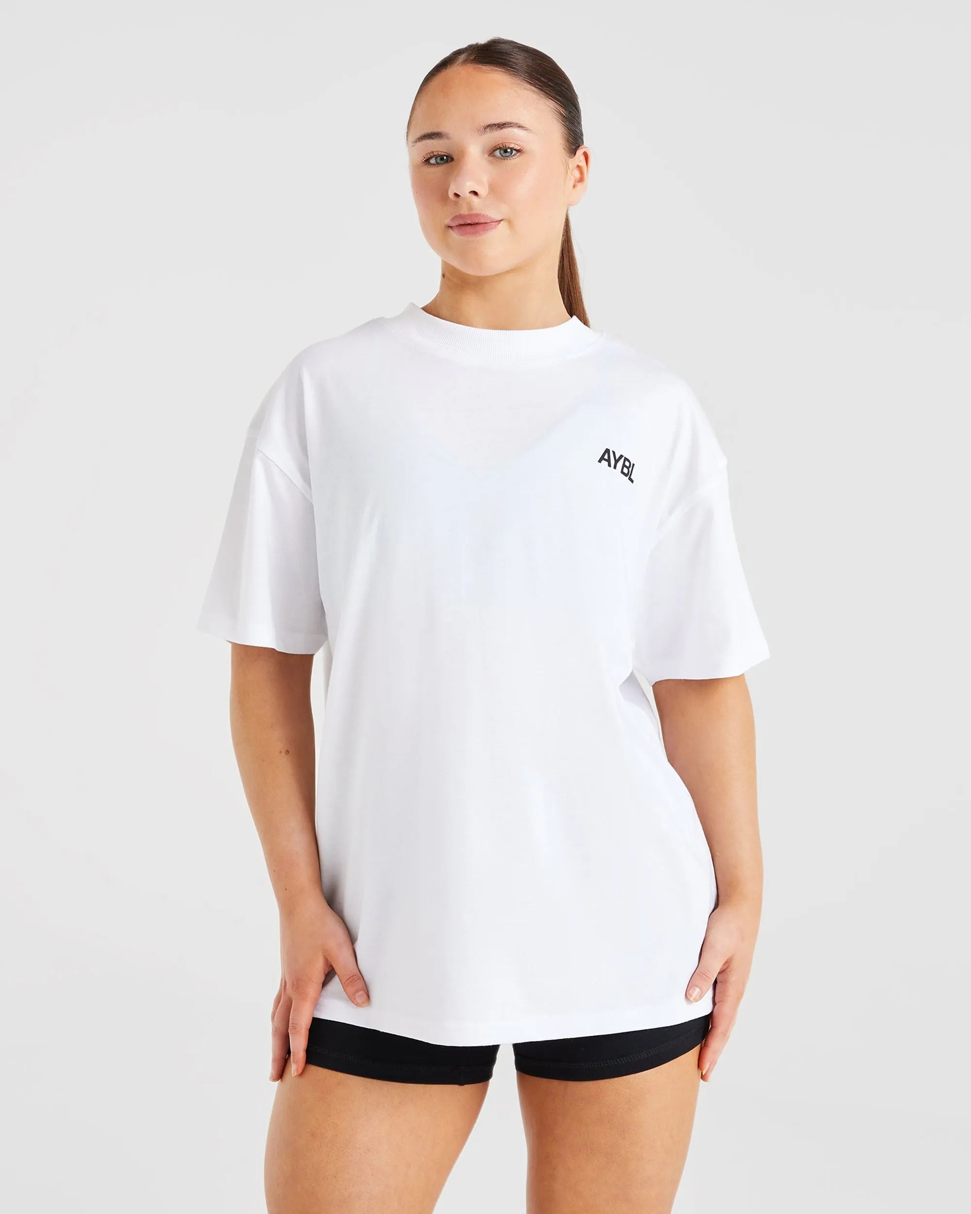 AYBL Sports Club Oversized T Shirt - White