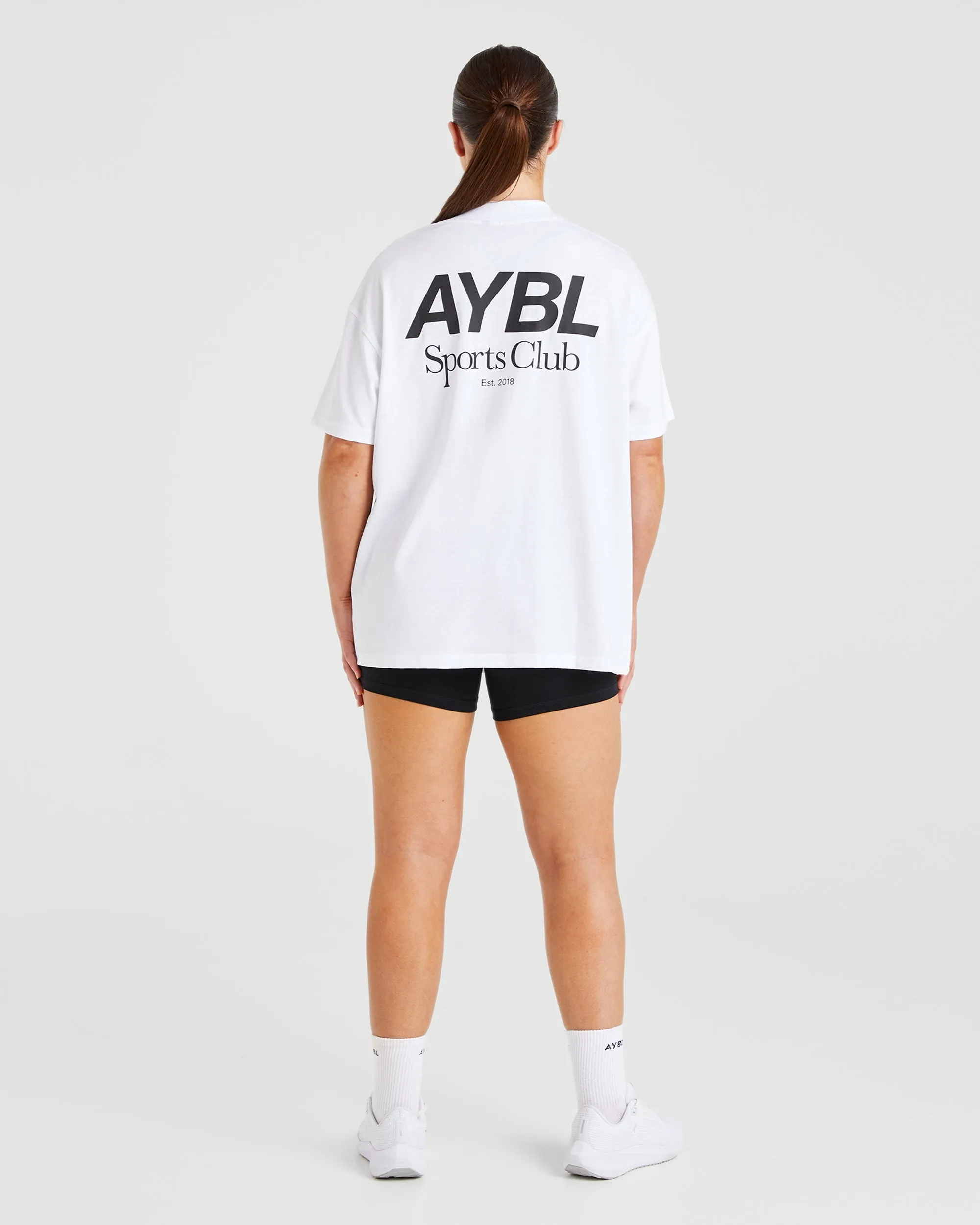 AYBL Sports Club Oversized T Shirt - White