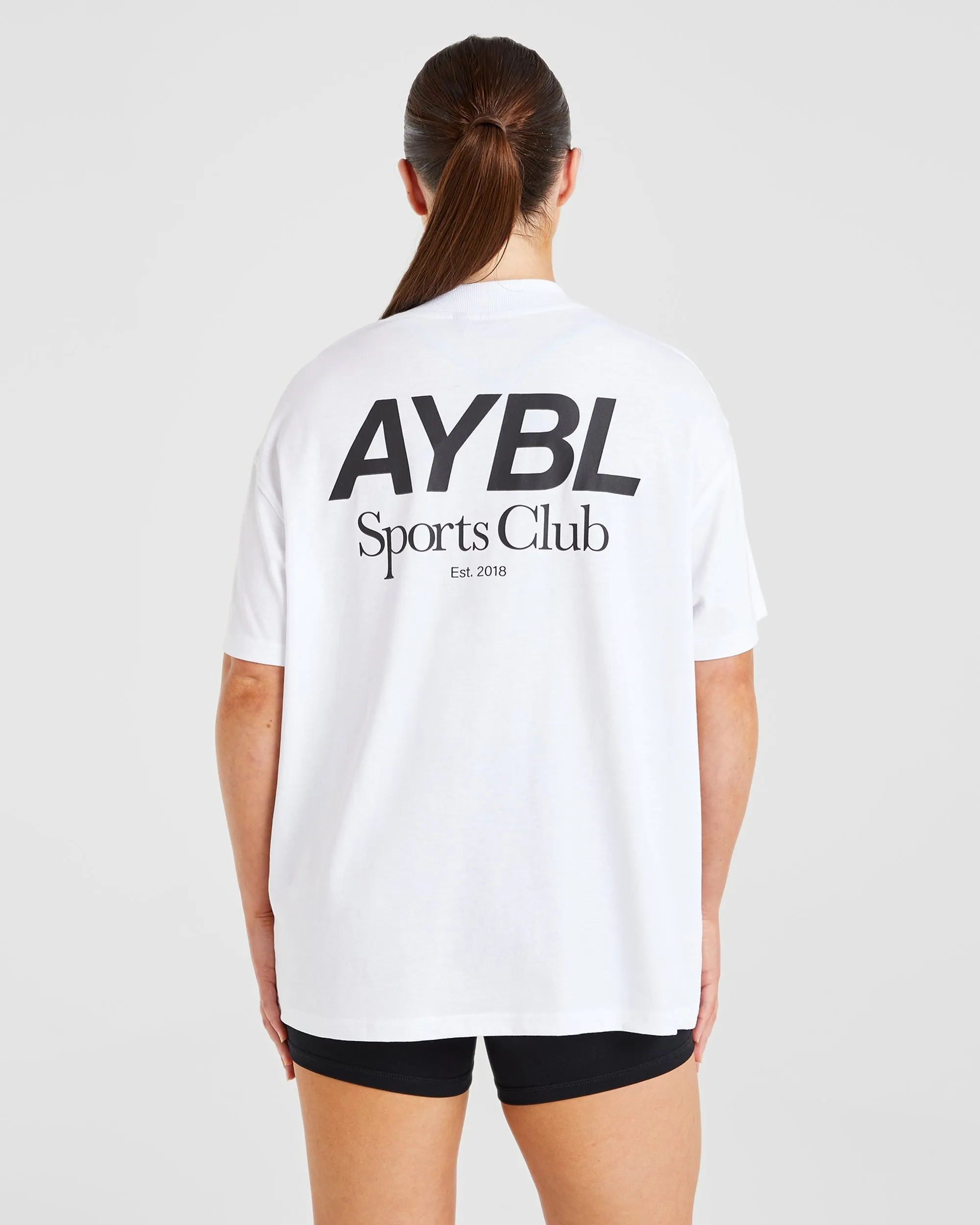 AYBL Sports Club Oversized T Shirt - White