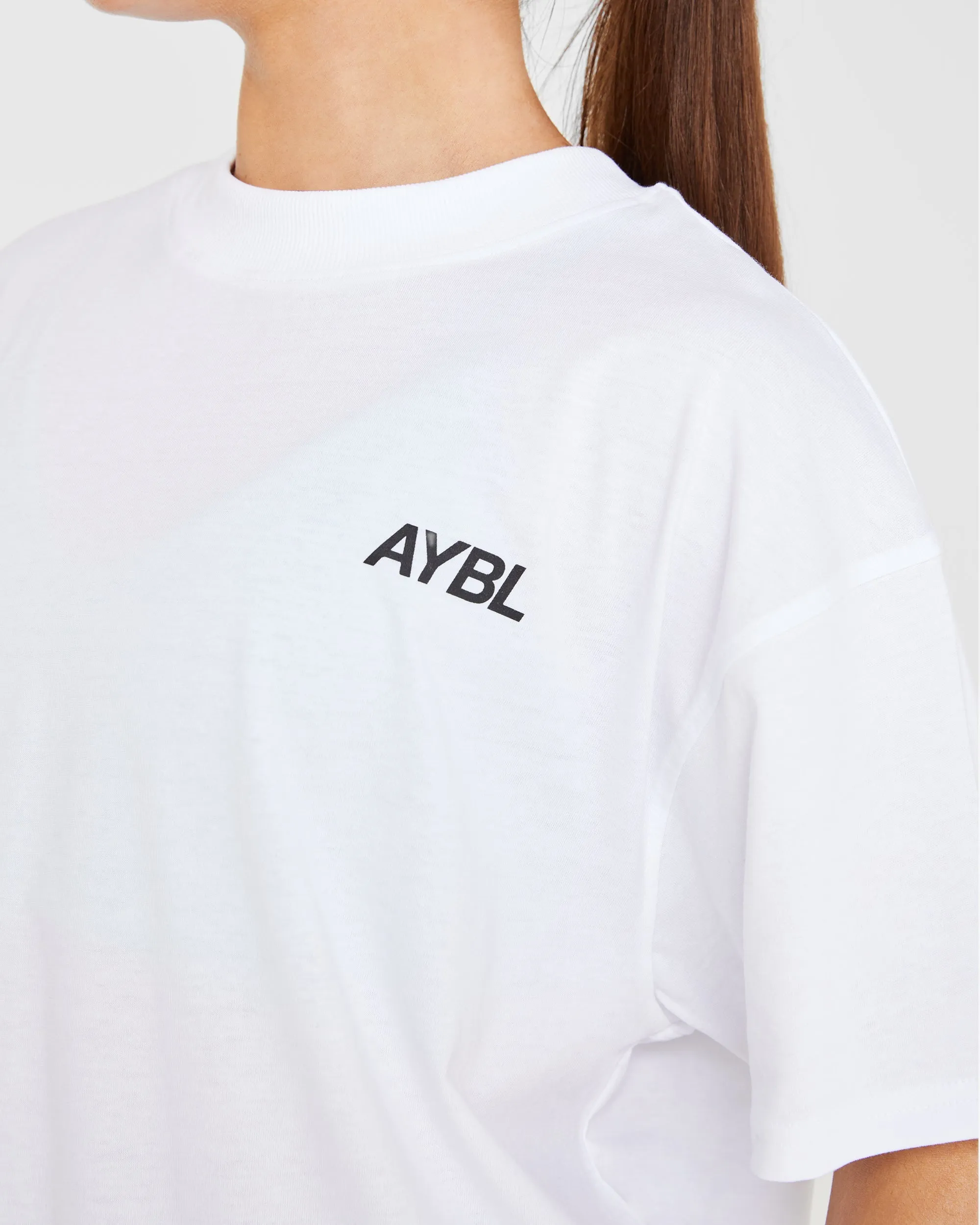 AYBL Sports Club Oversized T Shirt - White