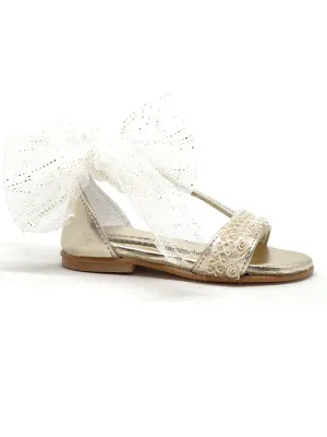 Baptismal Baby sandal for girl - MARLEE Gold