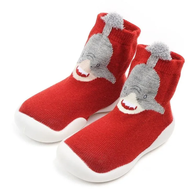 Cartoon-Themed Soft Knitted Floor Socks for Babies and Toddlers