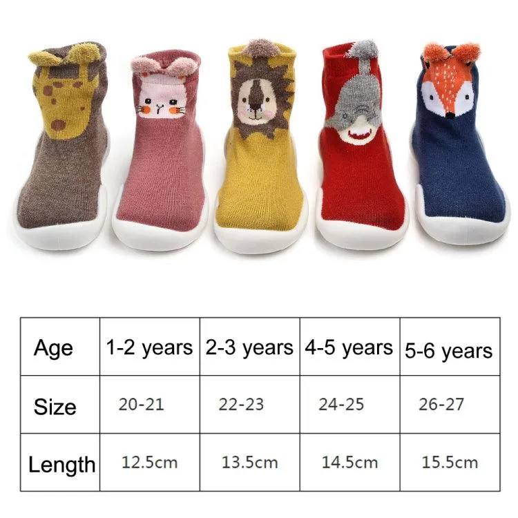 Cartoon-Themed Soft Knitted Floor Socks for Babies and Toddlers