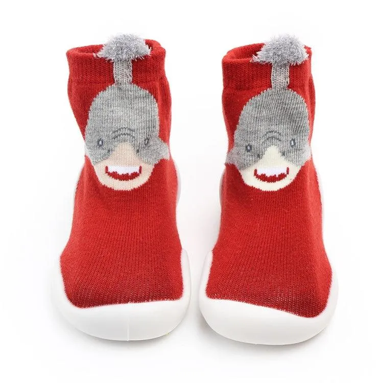 Cartoon-Themed Soft Knitted Floor Socks for Babies and Toddlers