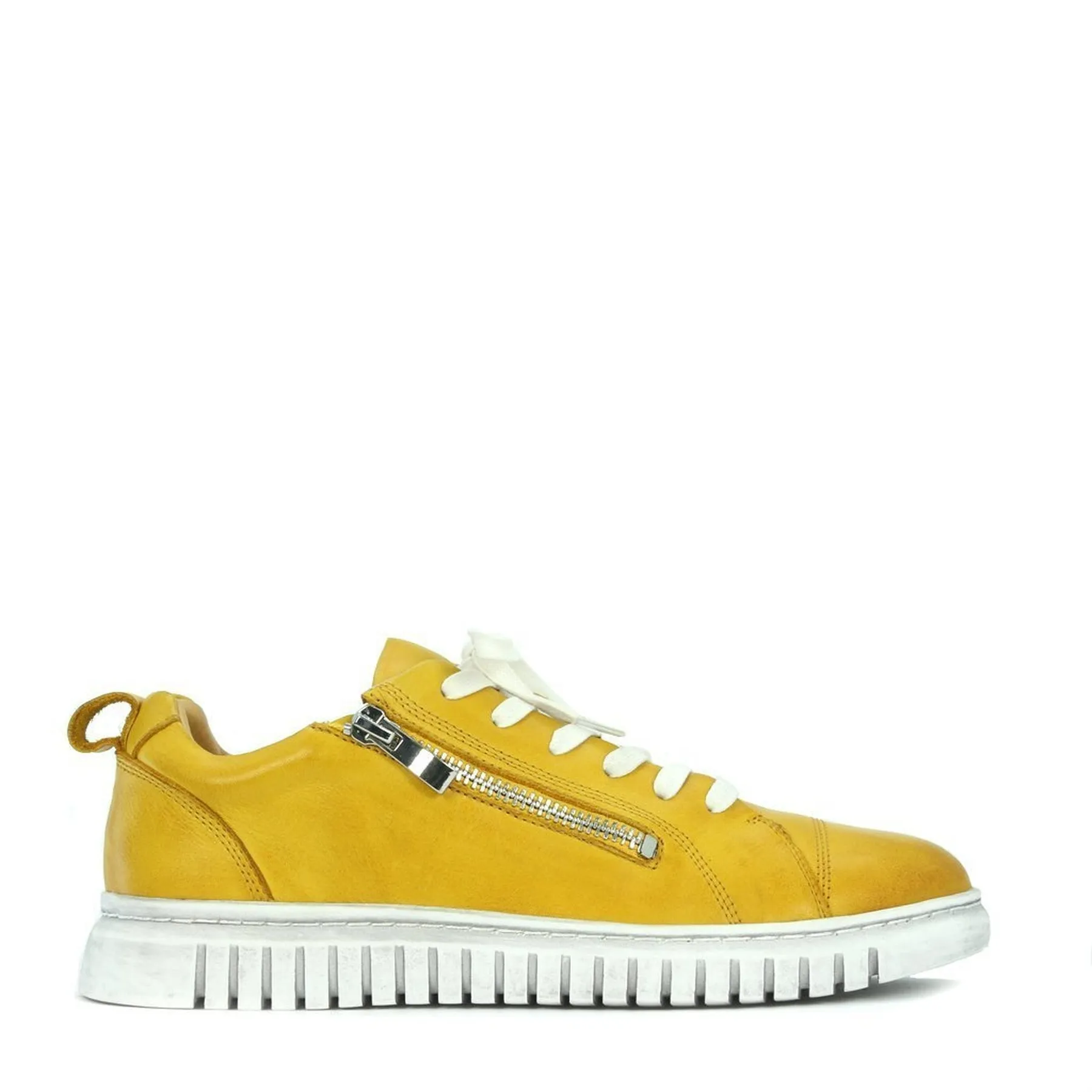 CLARENCE LOW-TOP ZIPPER SNEAKER LEATHER