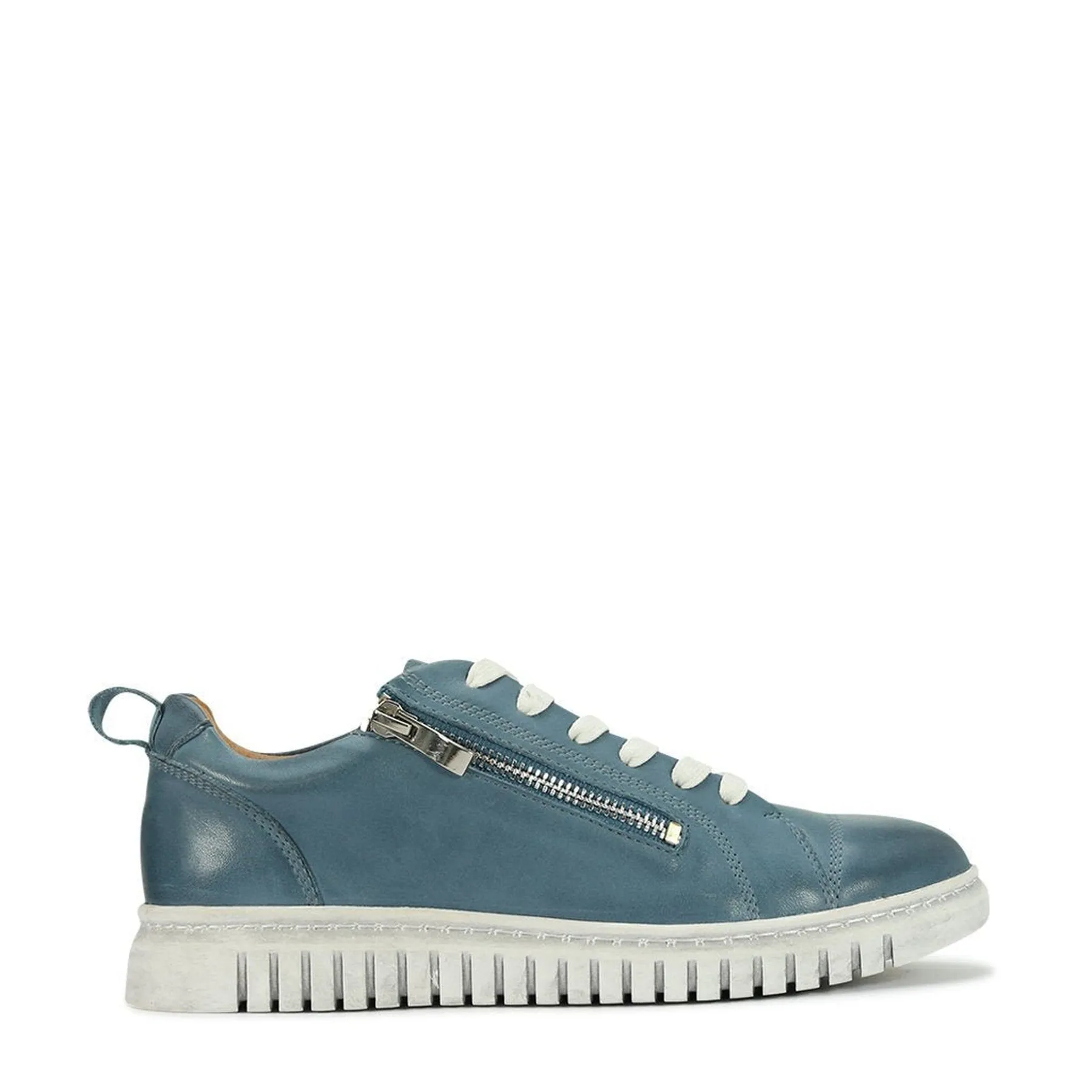 CLARENCE LOW-TOP ZIPPER SNEAKER LEATHER