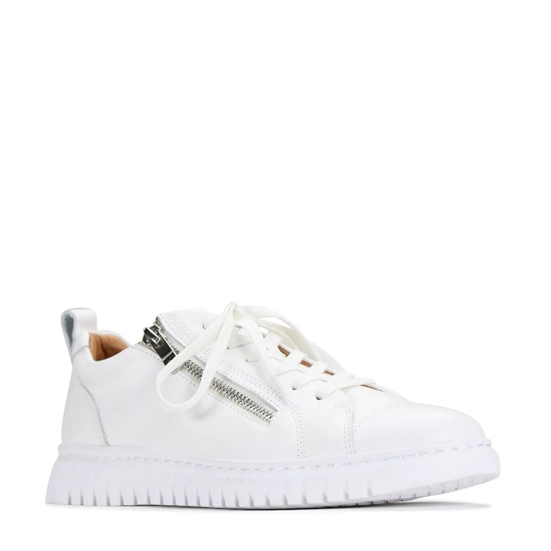 CLARENCE LOW-TOP ZIPPER SNEAKER LEATHER