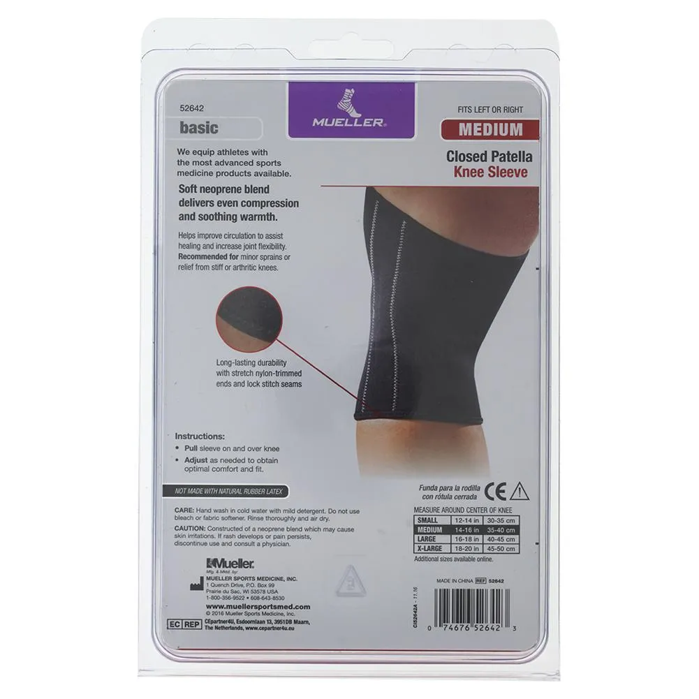 Closed Patella Knee Sleeve Medium