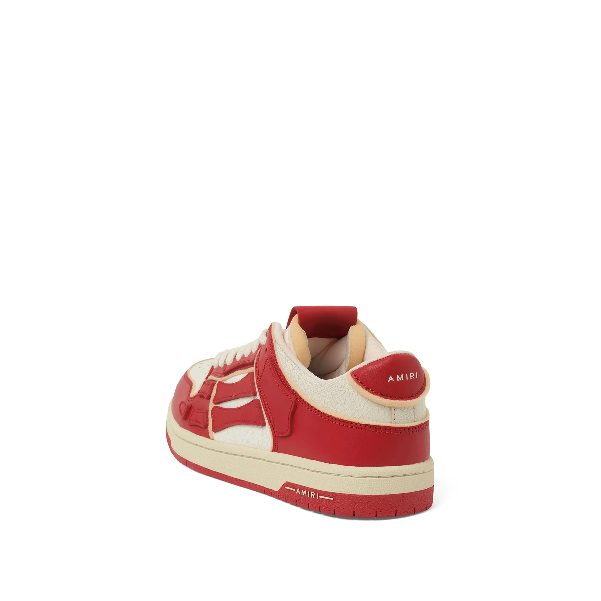 Collegiate Skeleton Sneaker in Red/White