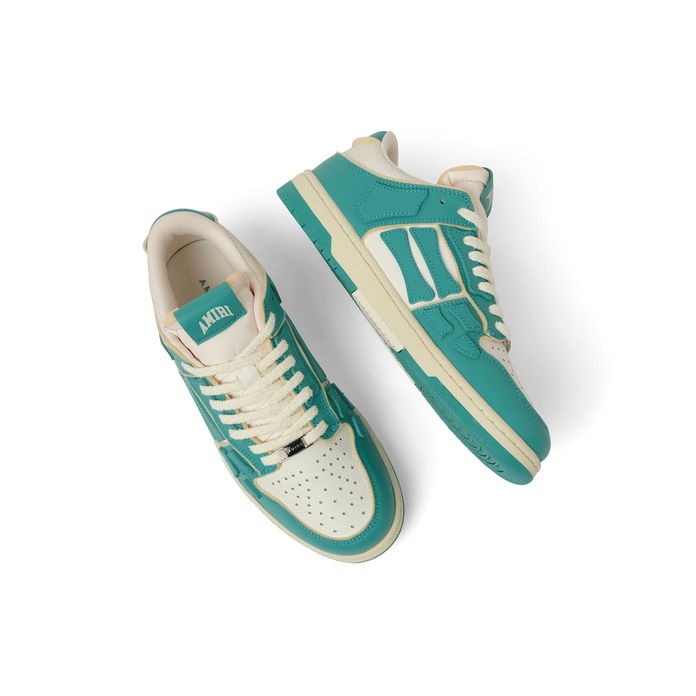 Collegiate Skeleton Sneaker in Sea Blue/White