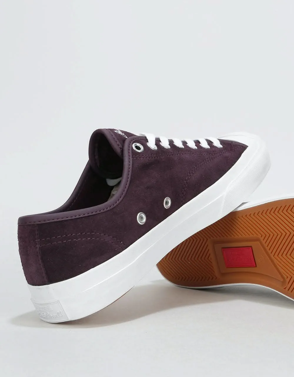 Converse Jack Purcell Pro Ox Skate Shoes - Black Cherry/White/White