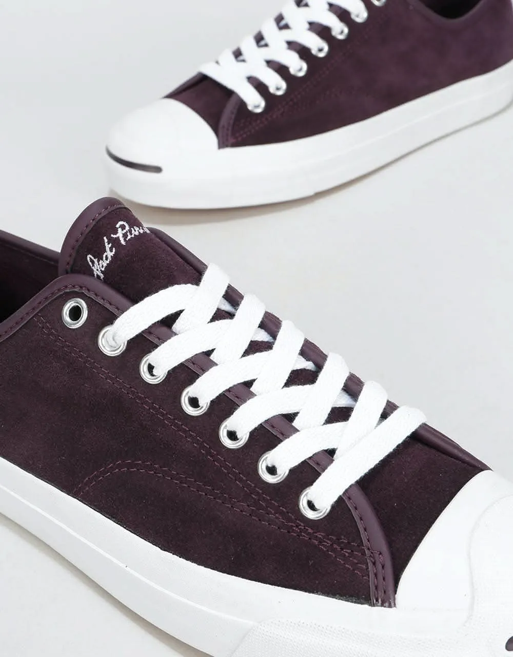 Converse Jack Purcell Pro Ox Skate Shoes - Black Cherry/White/White