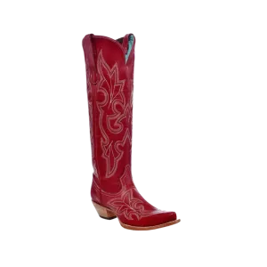 Corral Women's Corral Red Embroidery Tall Top Boot