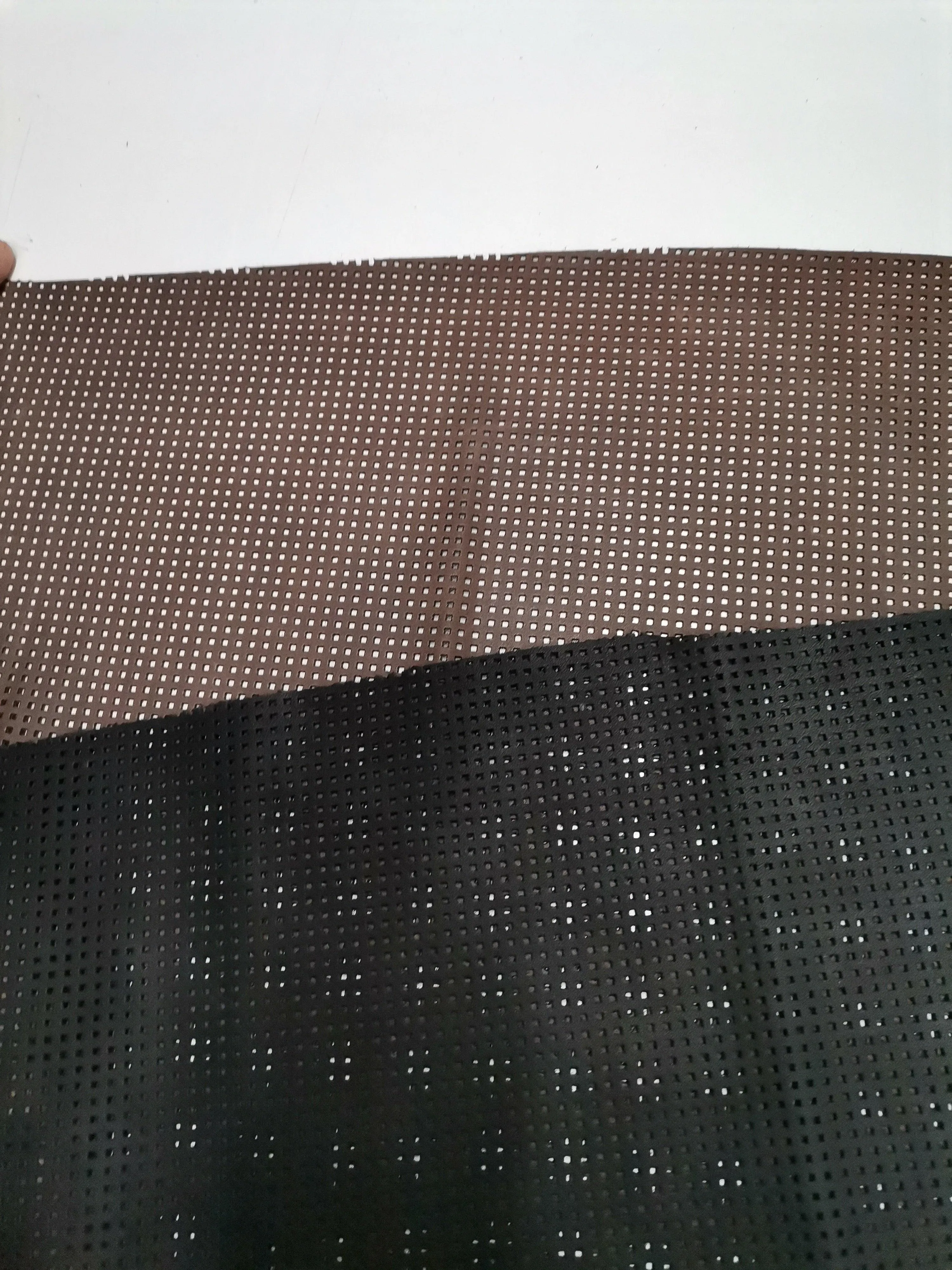 Cow natural full grain perforated leather, Geniune soft cow leather 1,0mm thick 2,5oz