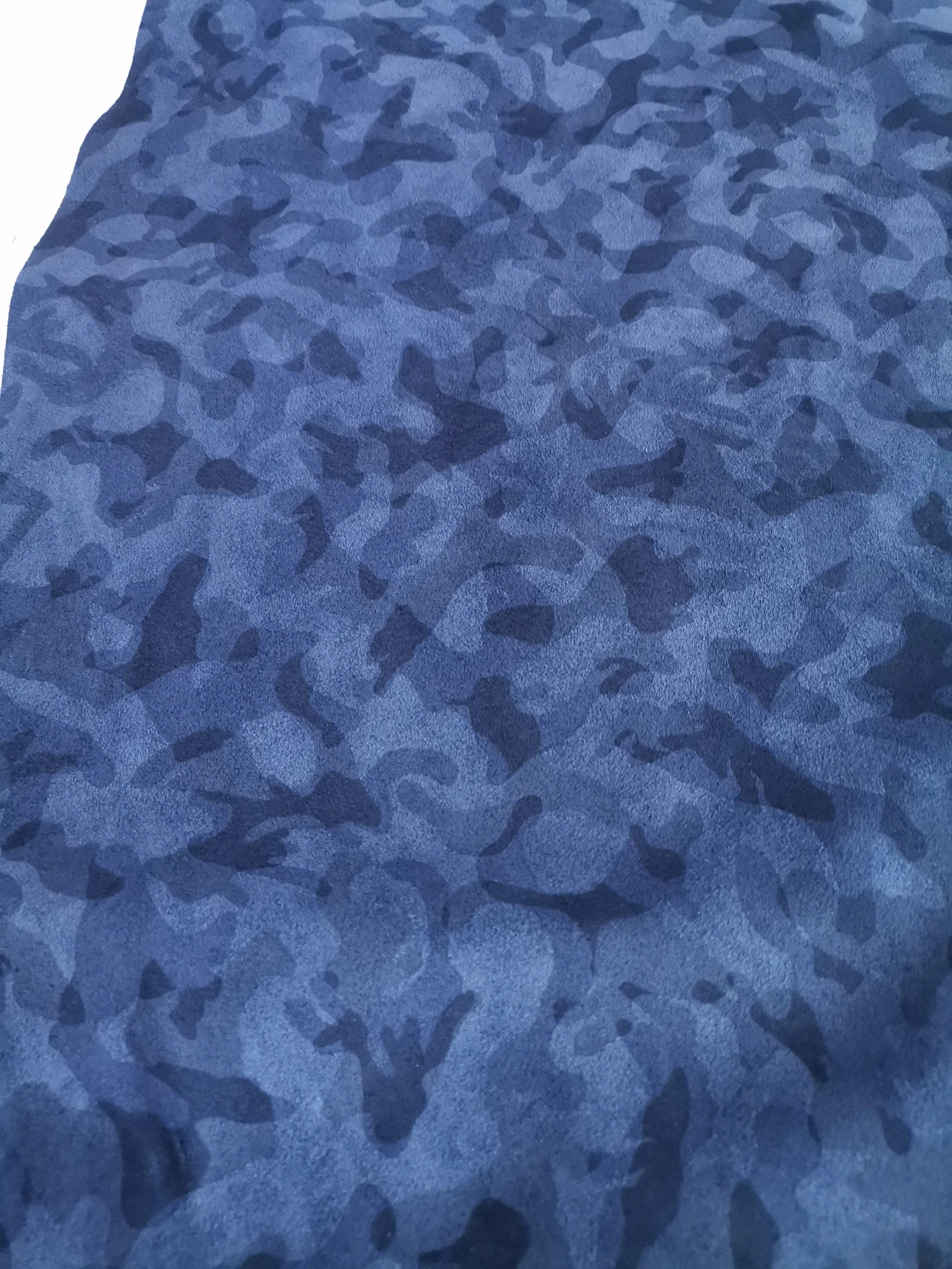 Cow soft split camo leather, army camouflage print on cow genuine leather sheets thickness 1,1-1,2mm(2,5oz