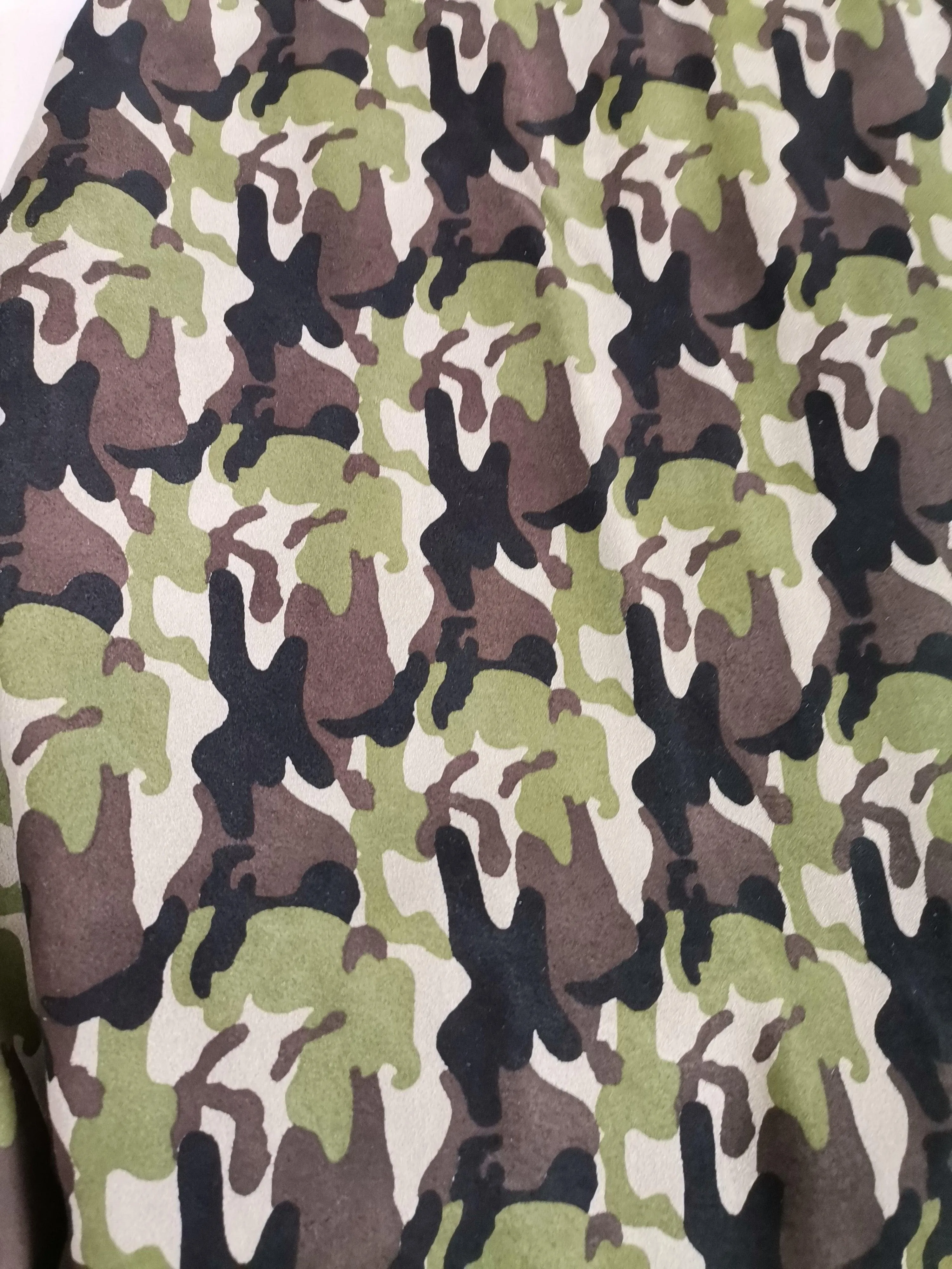 Cow soft split camo leather, army camouflage print on cow genuine leather sheets thickness 1,1-1,2mm(2,5oz