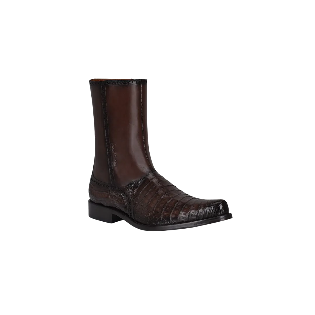 Cuadra Men's Caiman Belly Brown Boots