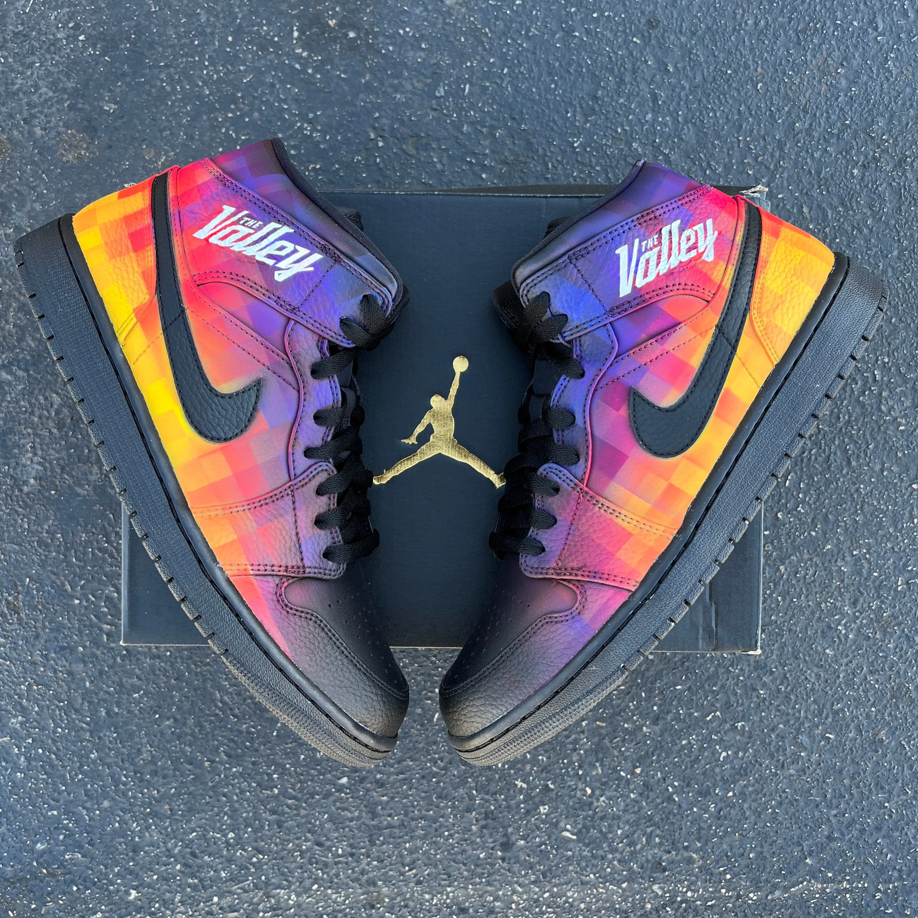 Custom Hand Painted "The Valley" Air Jordan 1 Mid