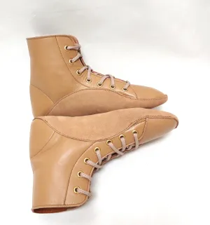 CUSTOM MADE Beige/Camel Tightrope Boots w/ZIP