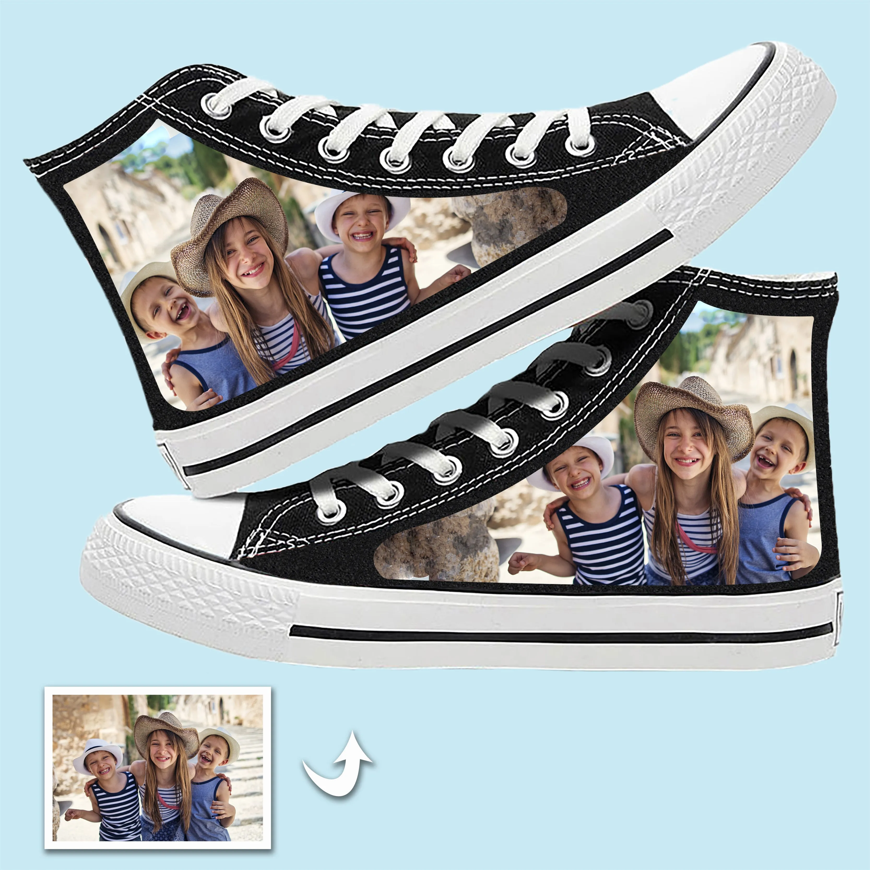 Custom Photo Personalized High Top Sneakers Photo Canvas Shoes