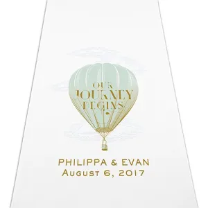 Destination Wedding Hot Air Balloon Personalized Aisle Runner