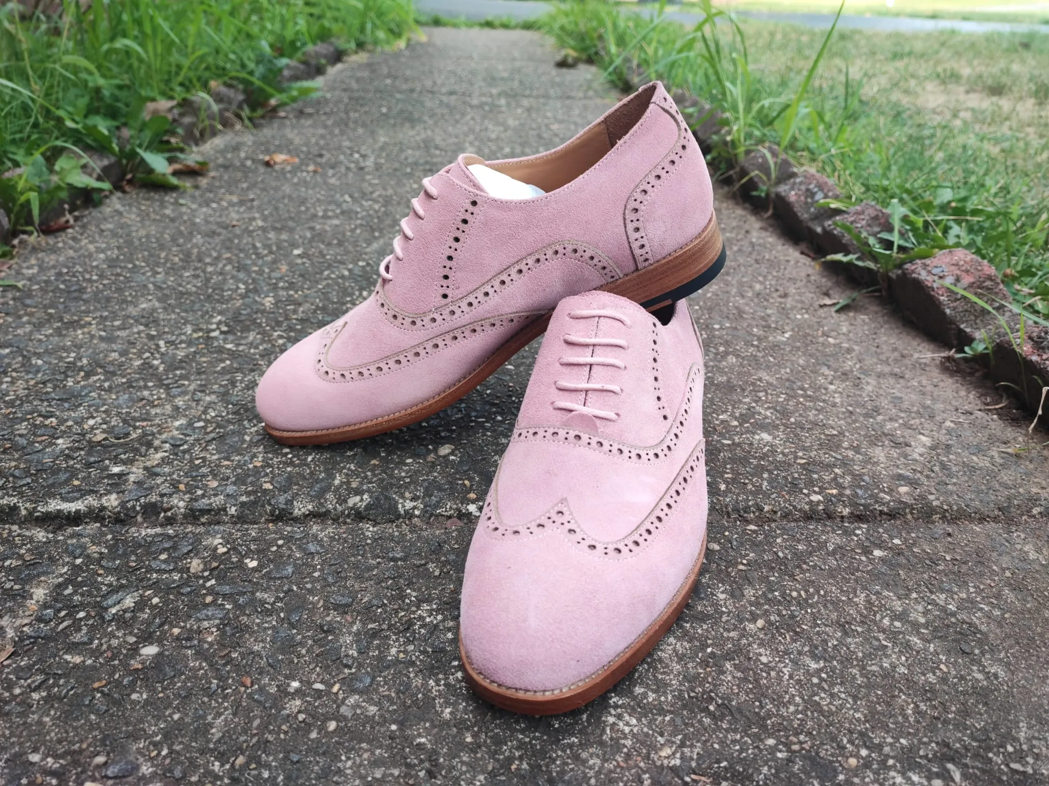 Diplomat - Pink Suede Oxford Shoes