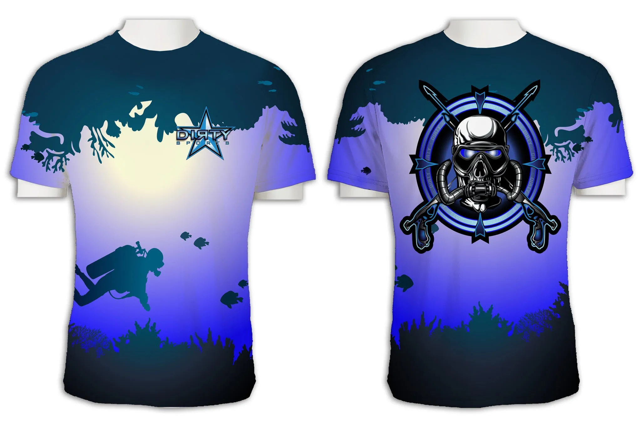 Diving Mask Reef FULL - Short Sleeve Polyester Shirt