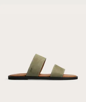 Double Strap Slide - Olive