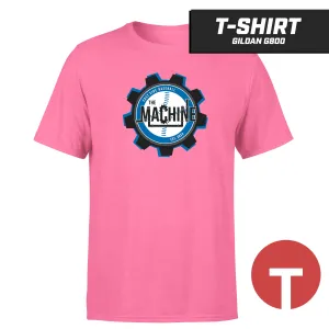 East Side Machine Baseball - T-Shirt Gildan G800 - AZELEA PINK