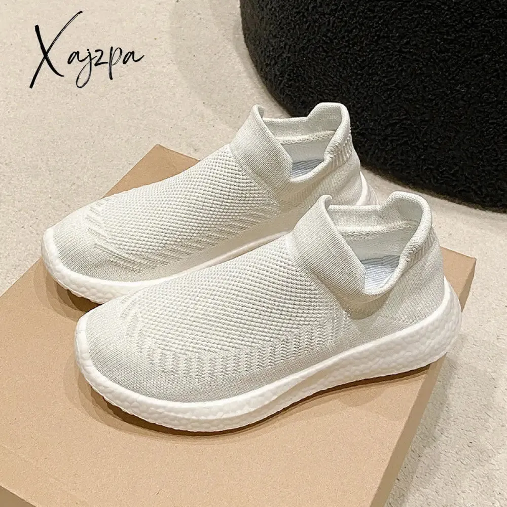 European and American 2024 New Casual Sports Shoes, Running Shoes, Soft-soled Lazy Shoes, Fly-knit Slip-on Shoes