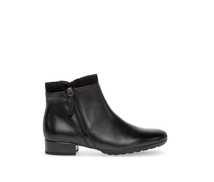 Gabor Black Leather Ankle Boot