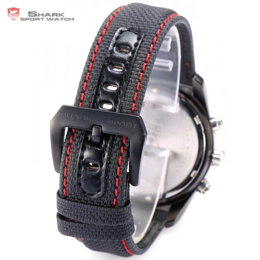 GANGES Shark 2nd Sport Watch Black/Red  SW 287