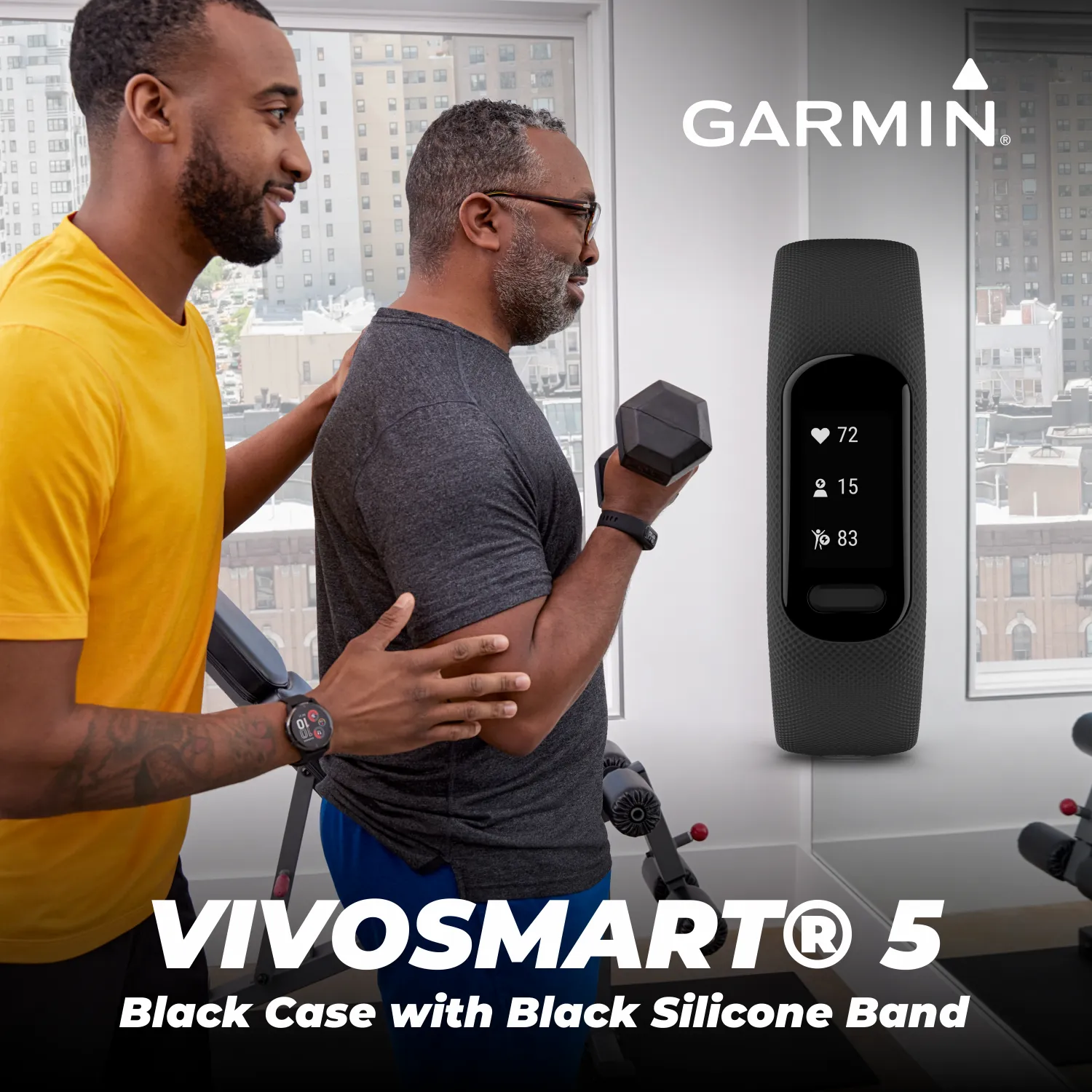 Garmin Vivosmart 5 Smart Fitness and Health Tracker, Standard or Large Size