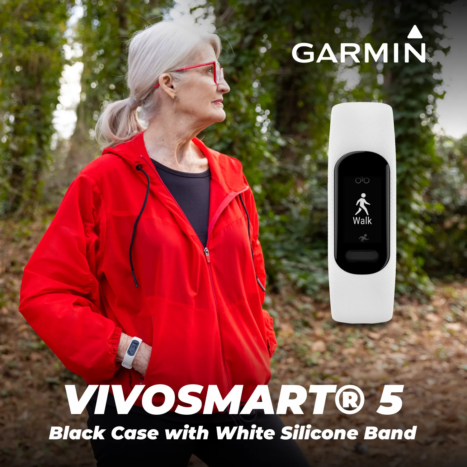 Garmin Vivosmart 5 Smart Fitness and Health Tracker, Standard or Large Size