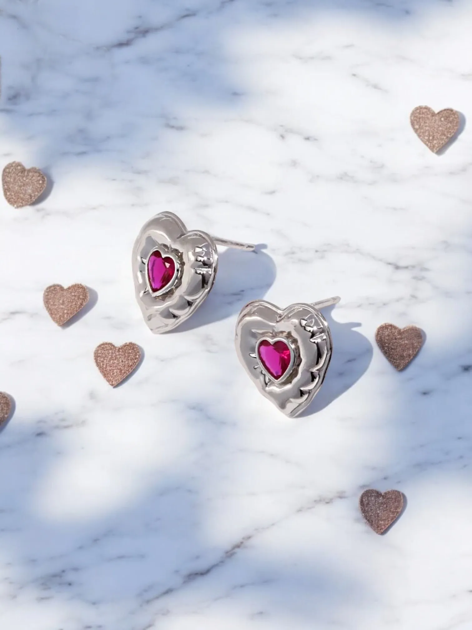 Giovanna - Love Heart Zirconia Earrings