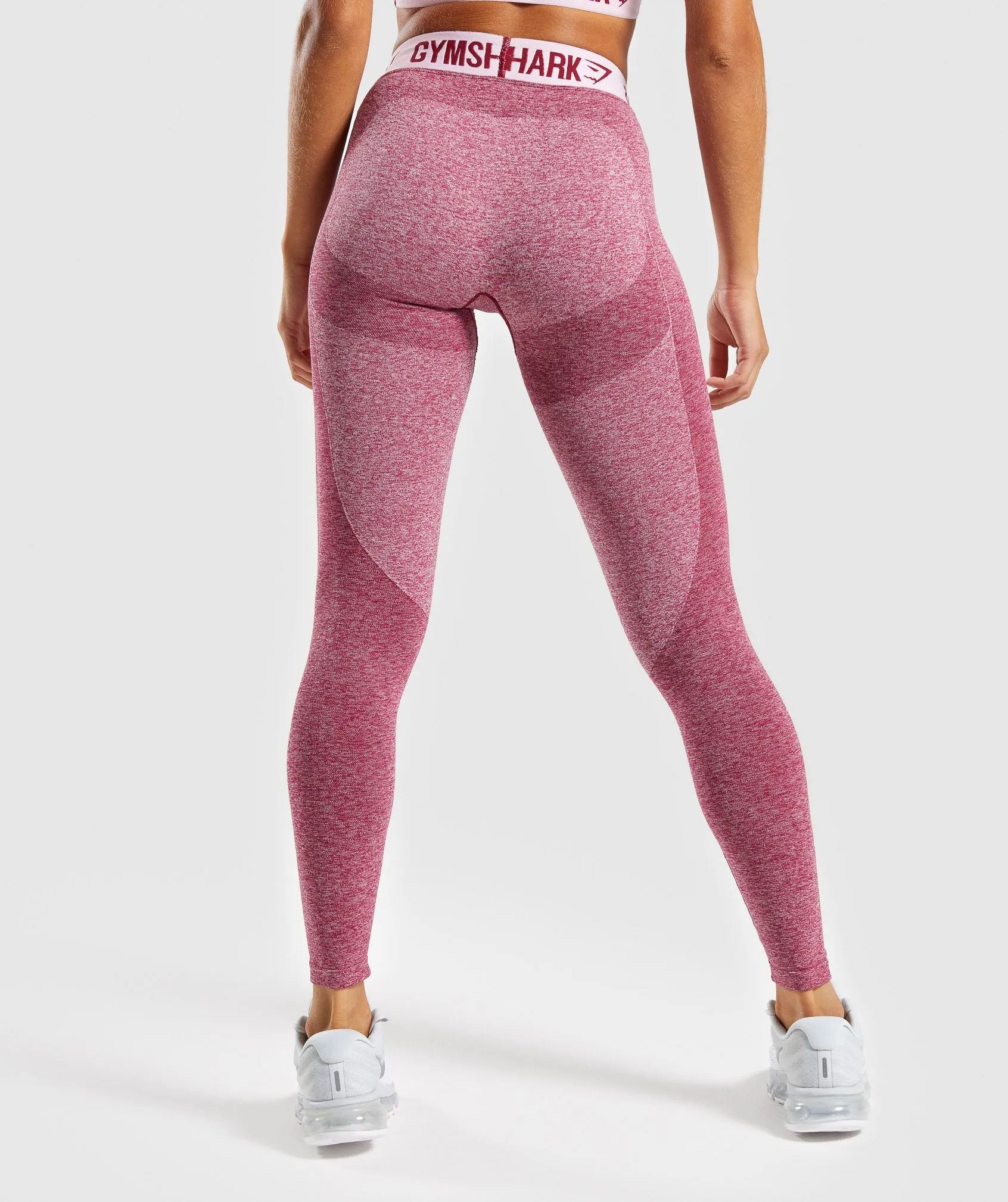 Gymshark Flex Leggings - Beet Marl/Chalk Pink