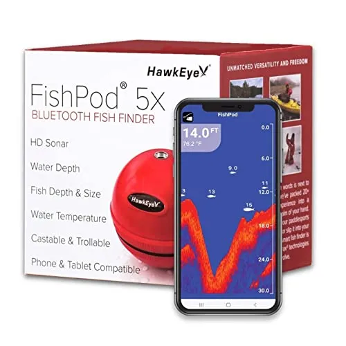 Hawkeye FishPod 5X Bluetooth Fish Finder