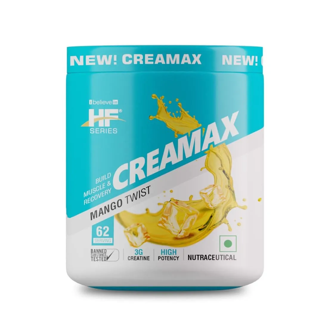 HF Series Creamax Creatine Monohydrate, India's Only Flavored Creatine(250gm,Mango Delight)