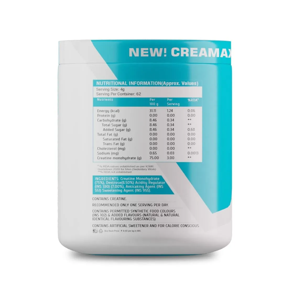 HF Series Creamax Creatine Monohydrate, India's Only Flavored Creatine(250gm,Mango Delight)