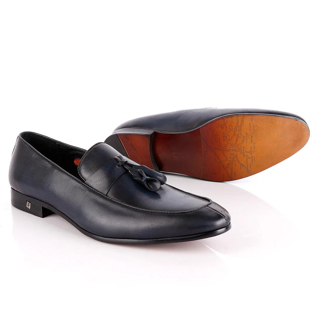 John Foster All round NavyBlue Leather Tassel Loafer