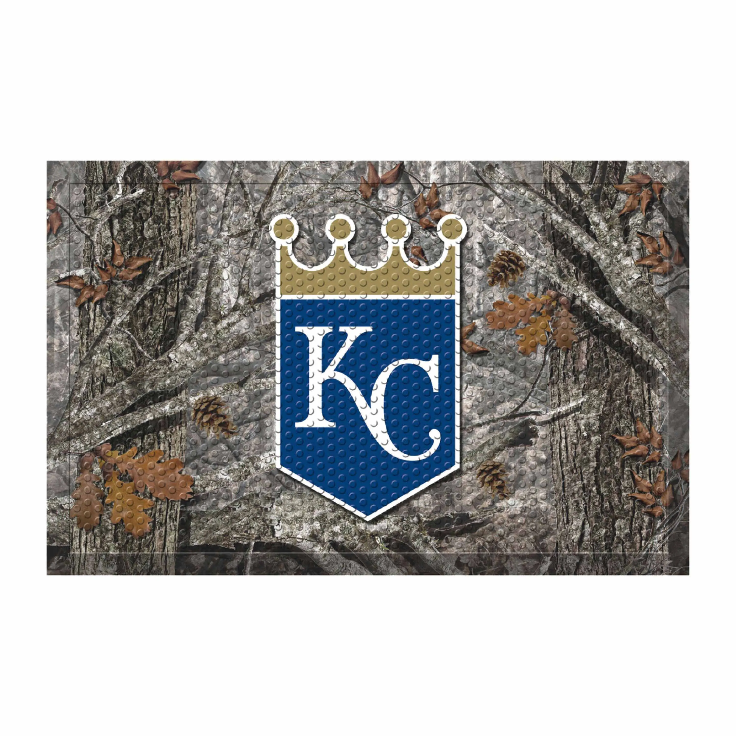 Kansas City Royals Rubber Scraper Door Mat Camo