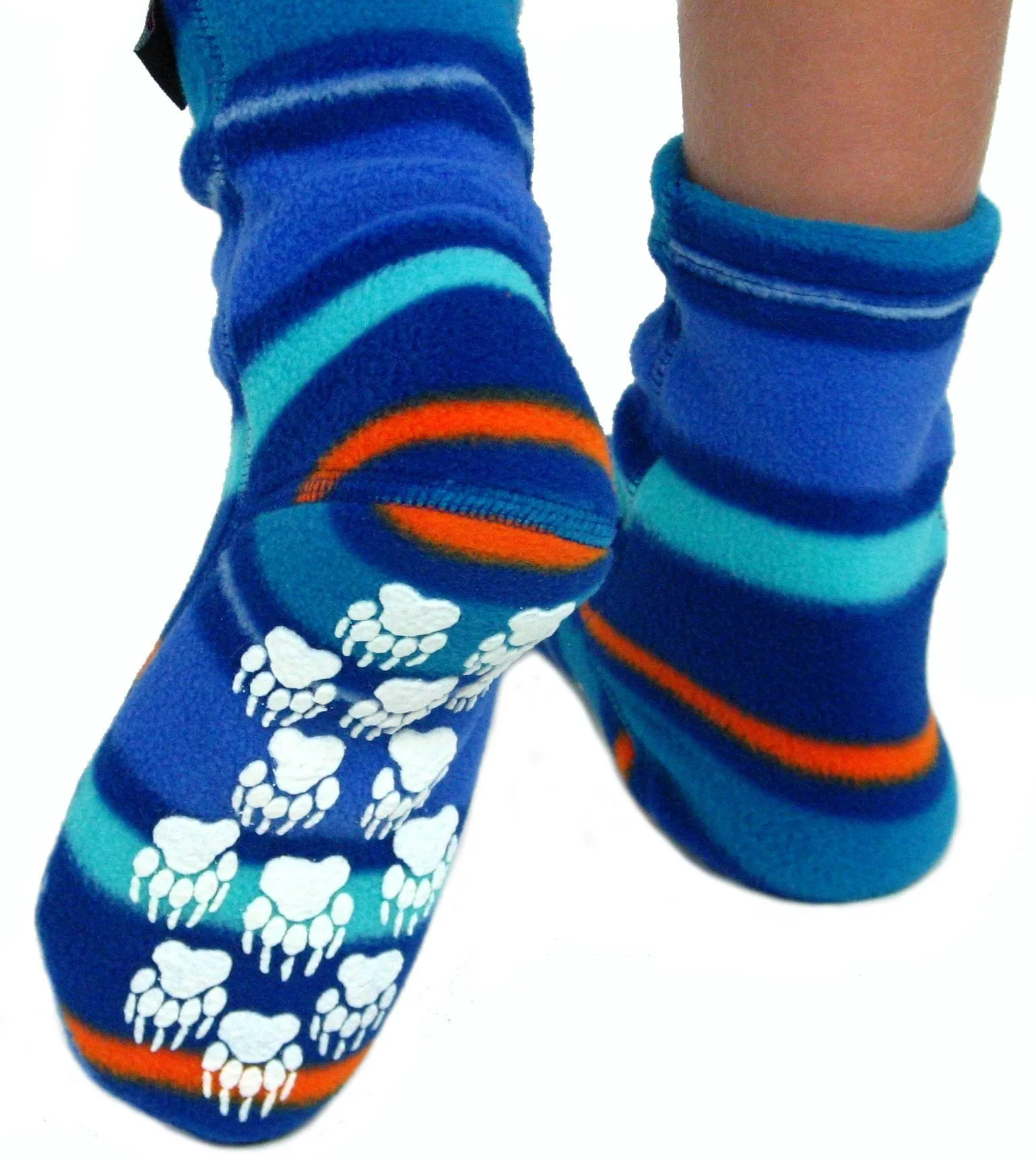 Kids' Nonskid Fleece Socks - Jazz Stripes