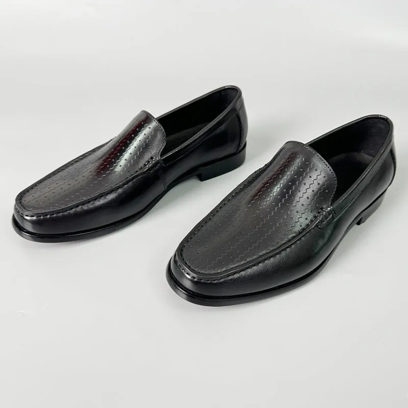 LuxeLeather Breathable Slip-On Loafers